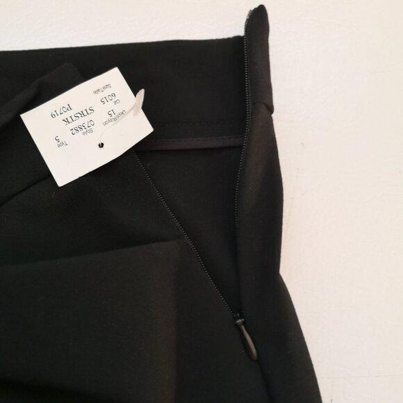NWT Zara Women Size Medium Ladies Black Straight Leg Pants - Picture 4 of 14